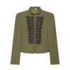 2026 Summer New European and American Cross-border Women's Fashion Padded Shoulder Slim Short Suit Jacket W018 1790