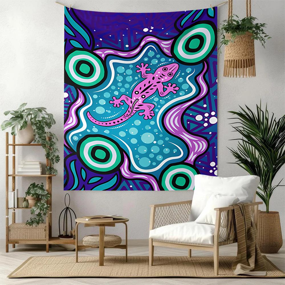Australian Aboriginal Style Wall Decor Tapestry Art For Pet Memorial Birthdaywedding Party Backdrop Family Gift