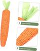 Cat Toy Carrot Sound Bite Resistant Paper Rope Clean Teeth Interactive Chew Toys Cat Kitten Built-in Bell Small Animals Pet Toys