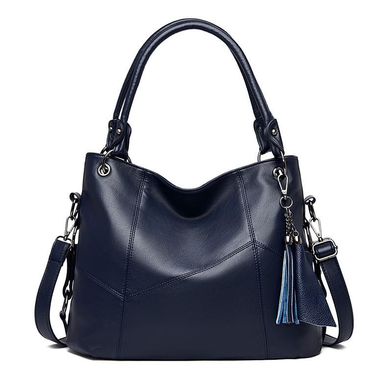 

New versatile women s bags, large bags, fashionable mother bags, large-capacity middle-aged and elderly soft leather fringed handbags in Europe