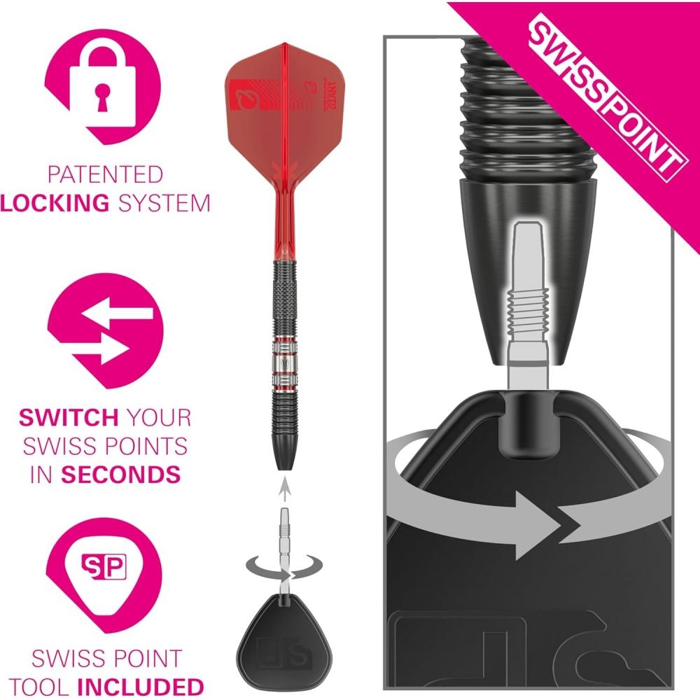 Target Darts 95  Tungsten Steel Tip Darts With K Flex Flight  21g 22g 23g  Model