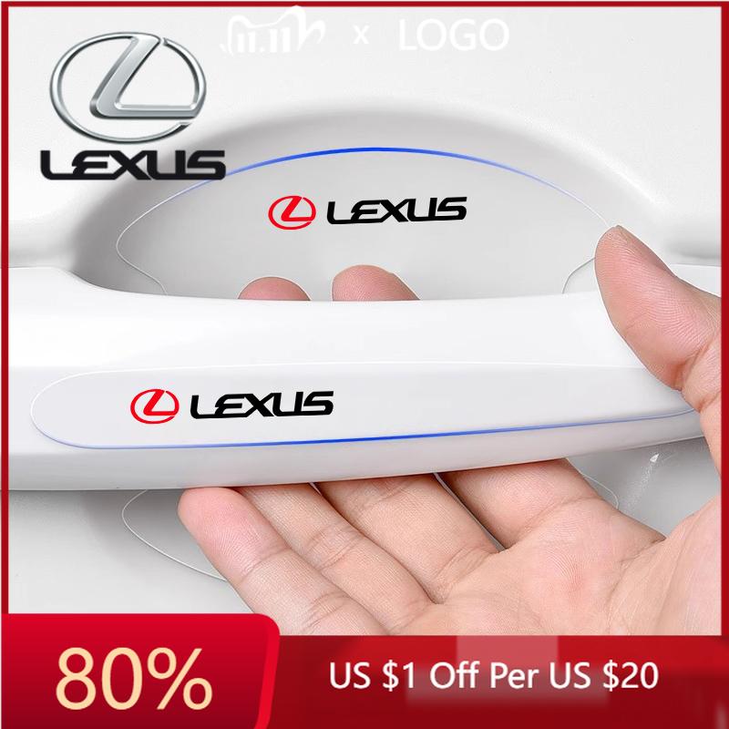 2026 Hot Interior Stickers 8Pcs Car Door Handle Protector Stickers Decals For Lexus LS LC RZ IS350 ES300 GS350 CT200h GX460 LX57