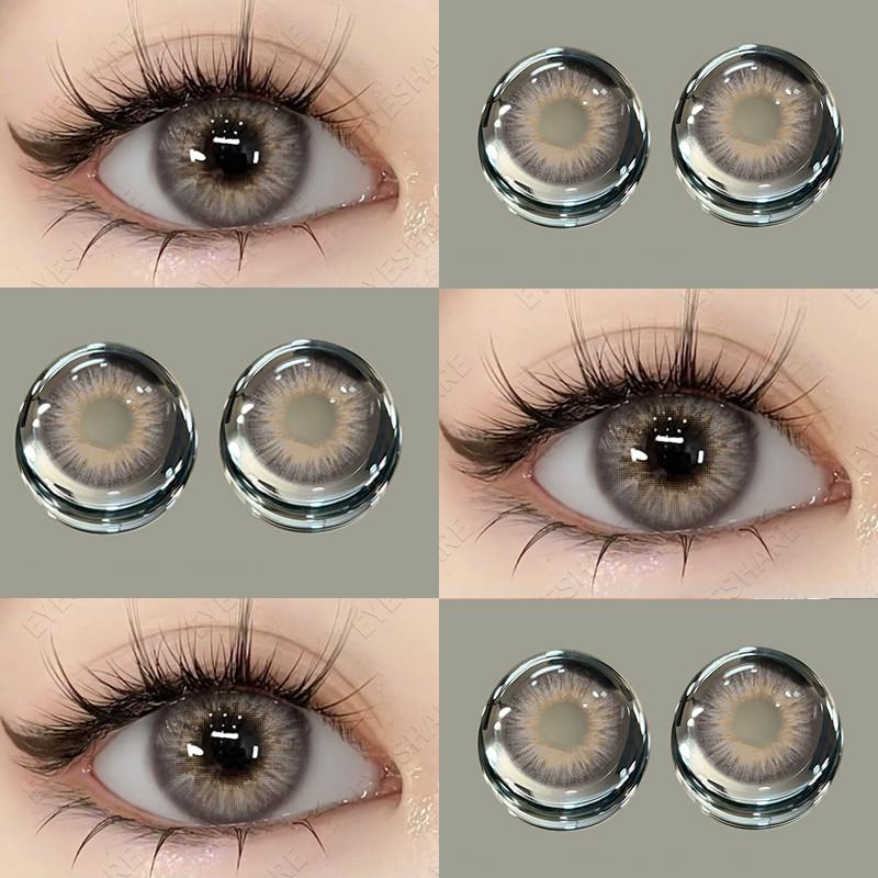 Eyeshare 1 Pair New Colored Contact Lenses for Eyes Natural Softlens Korean Lens Annual Girl Eye Makeup Contacts