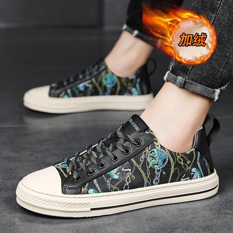 Fashion Dermis Men's Shoes Fashion Spring/Autumn Leather Board Shoe Trendy Versatile Genuine Leather Casual Shoes Men Shoe Sneakers