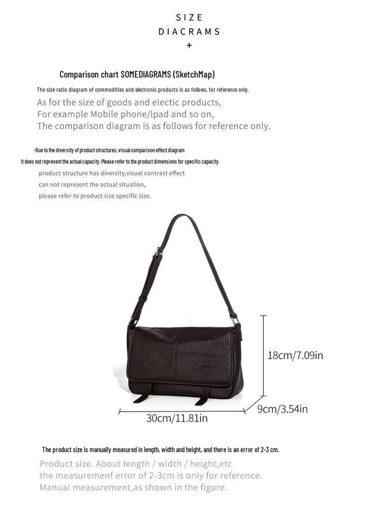 Damen Crossbody-Tasche im Vintage-Stil - Hochwertiges pflanzlich gegerbtes Rindsleder, vielseitige Umhängetasche für 2025