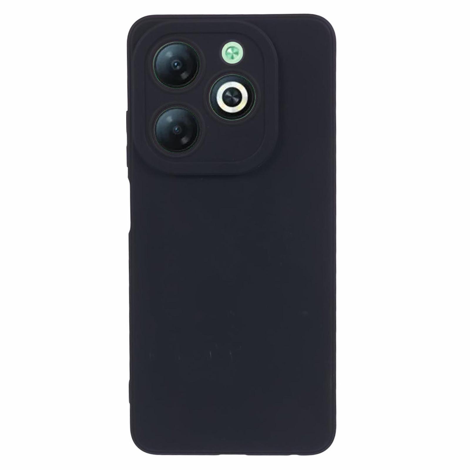 

Для Infinix Smart 8 4G Чехол для телефона с прямыми краями Защита объектива ТПУ чехол Black