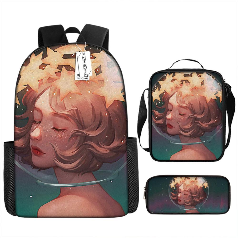 New astronaut schoolbag, boys, primary school students, grades 3 to 6, handsome and lightweight, junior high school students, backpack, large capacity