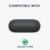 kwmobile Earphone Case Compatible with Sony Case Protective Case Dustproof Shockproof Silicone Embossed Pattern Design WF-C700N -
