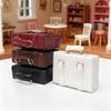 Collectible Retro Dollhouses Miniature 1/12 Scale Portable Wooden Trunk Detailed Craft