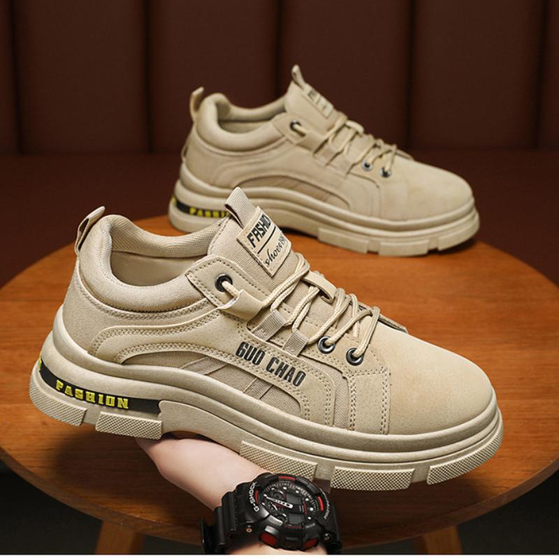 Men Casual Sneaker Outdoor Hiking Winter Shoes Light Non-slip Men Desert Ankle Boots for Men Designers PU Leather Bota Masculina