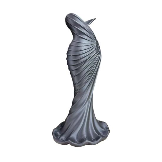 3D Printed Fishtail Dress Vase, Decorative Plastic Flower Vase, Flower Holder Container for Home Office Living Room Table Centerpiece