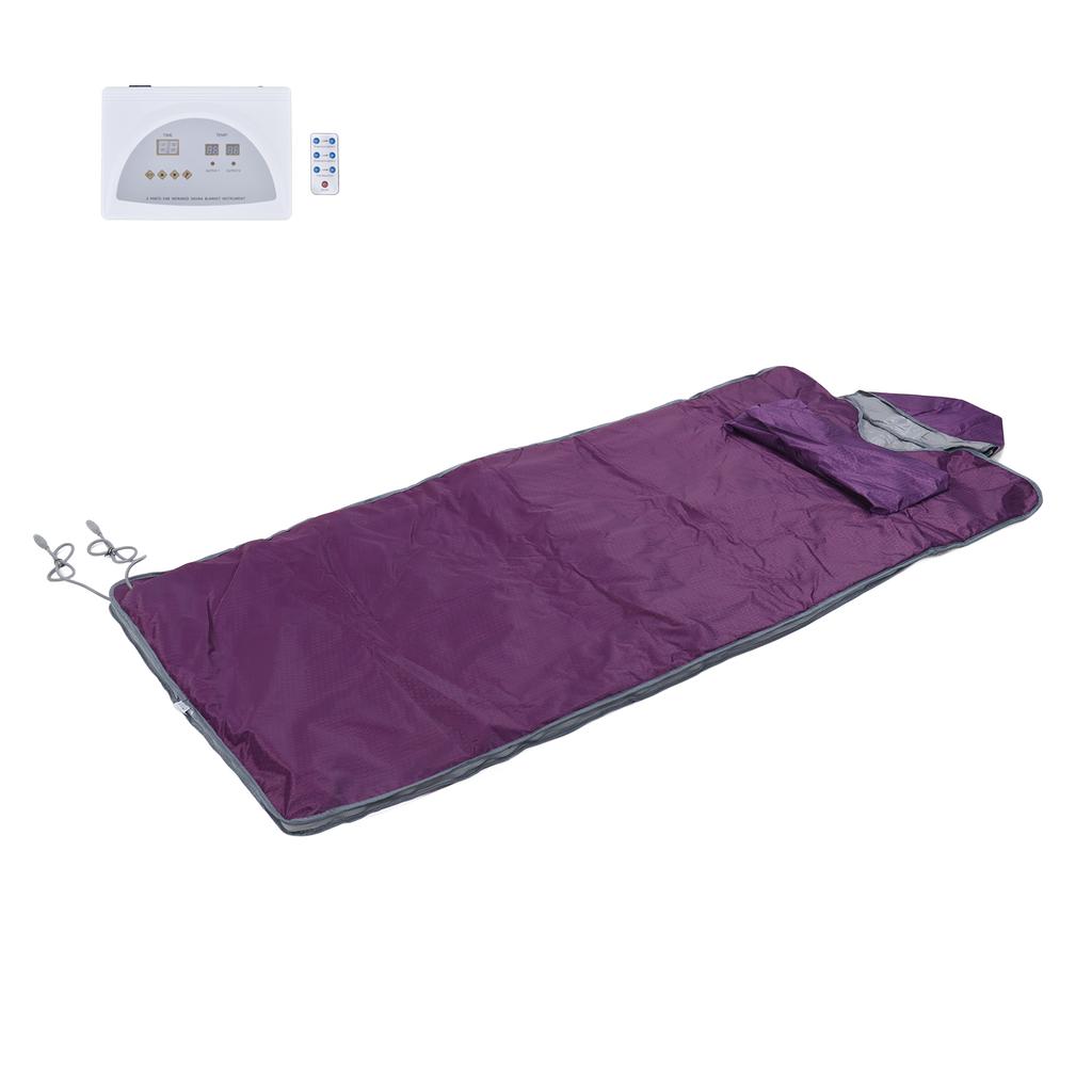 Far Infrared Sauna Blanket with Hat Sleeves Multiple Protection Sauna Heating Blanket Body Spa