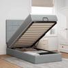 VidaXL Ottoman Bed Frame and Mattress Light Grey 90x190 Cm Fabric, Bed Frame, Upholstered Bed Frame, Bed Frame 3313968