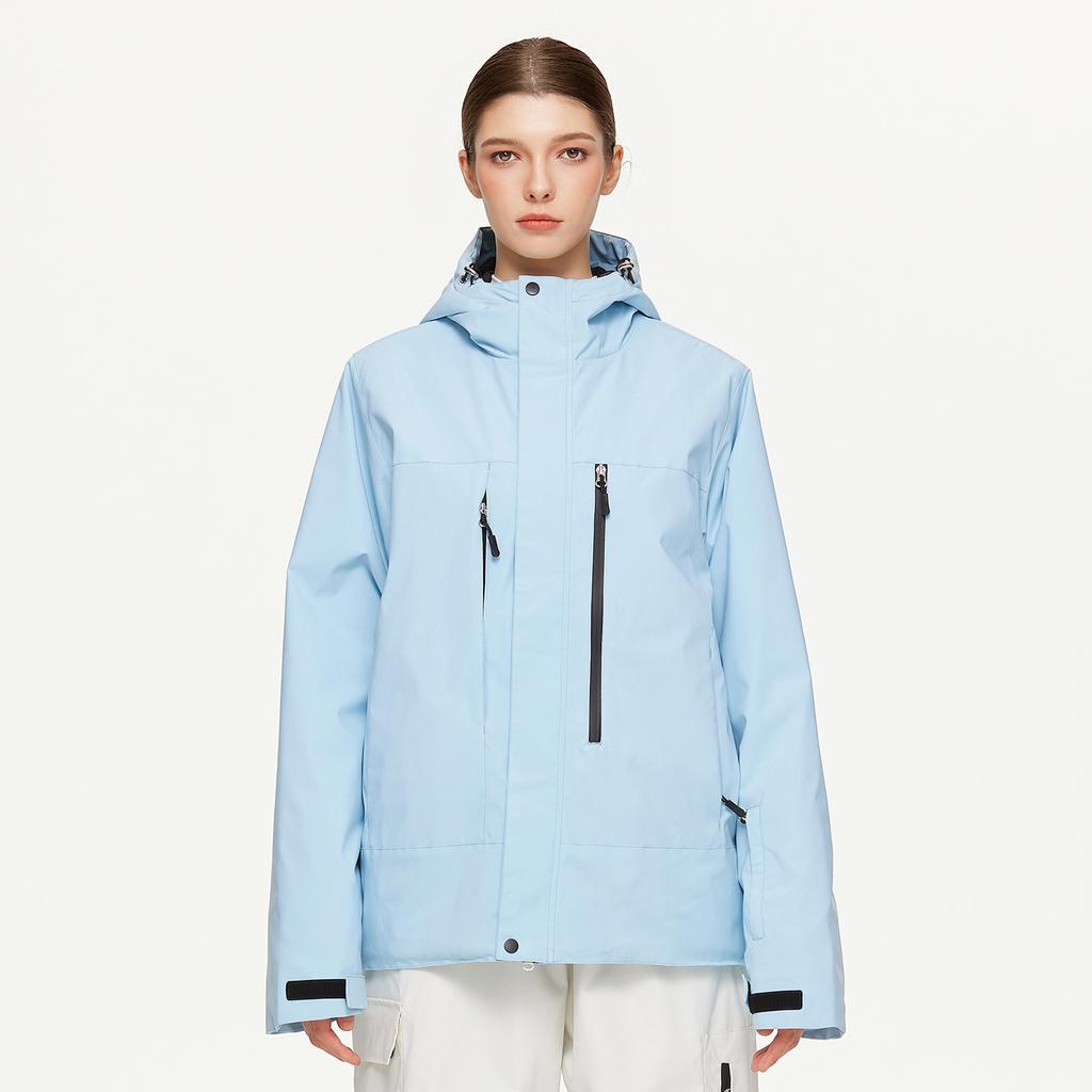 Hooded Ski Jackets for Men and Women Outdoor Winter Warm Snowboarding Jacket Waterproof Windproof Skiing Jacket Unisex Breathable Insulated Snow Coat