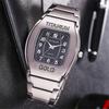 Fashion Mens Barrel Shape Quartz Watch With Alloy Band For Casual Business Wear