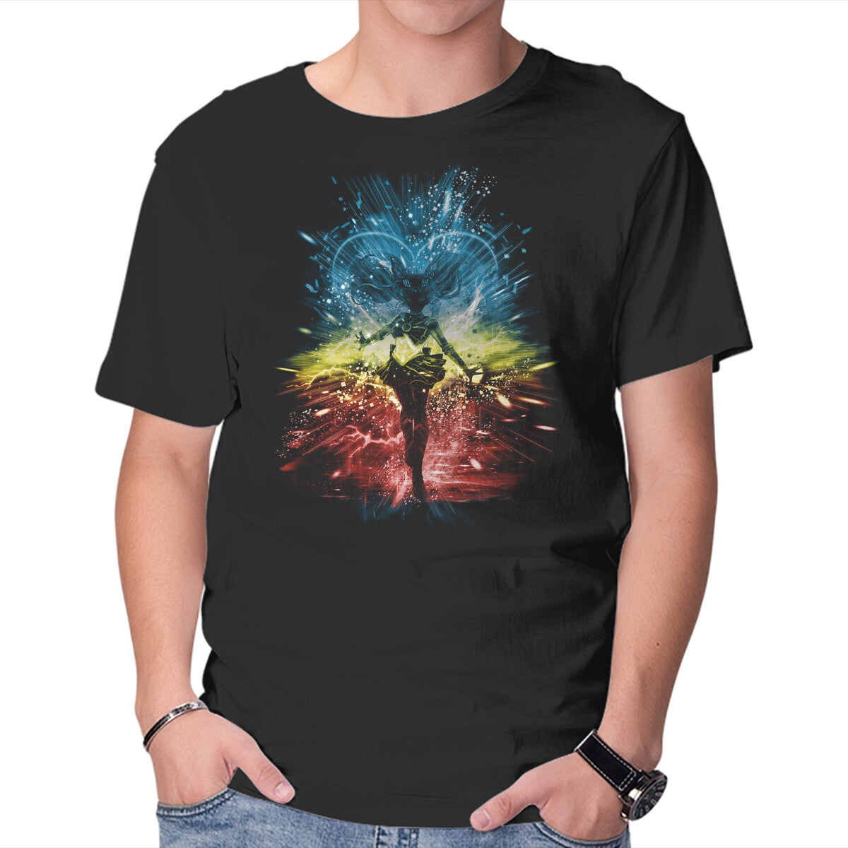 Unisex Crew Neck T-Shirt Chibi Moon Storm Graphic Short Sleeve Casual Tee XXXL