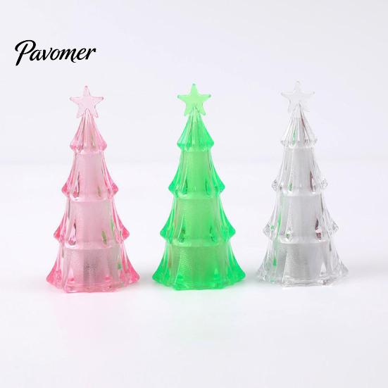Holiday Tabletop Ornament Christmas Tree Night Light, LED Decorative Lamp for Bedroom And Party Atmosphere Battery Operated Room Accent Lighting,