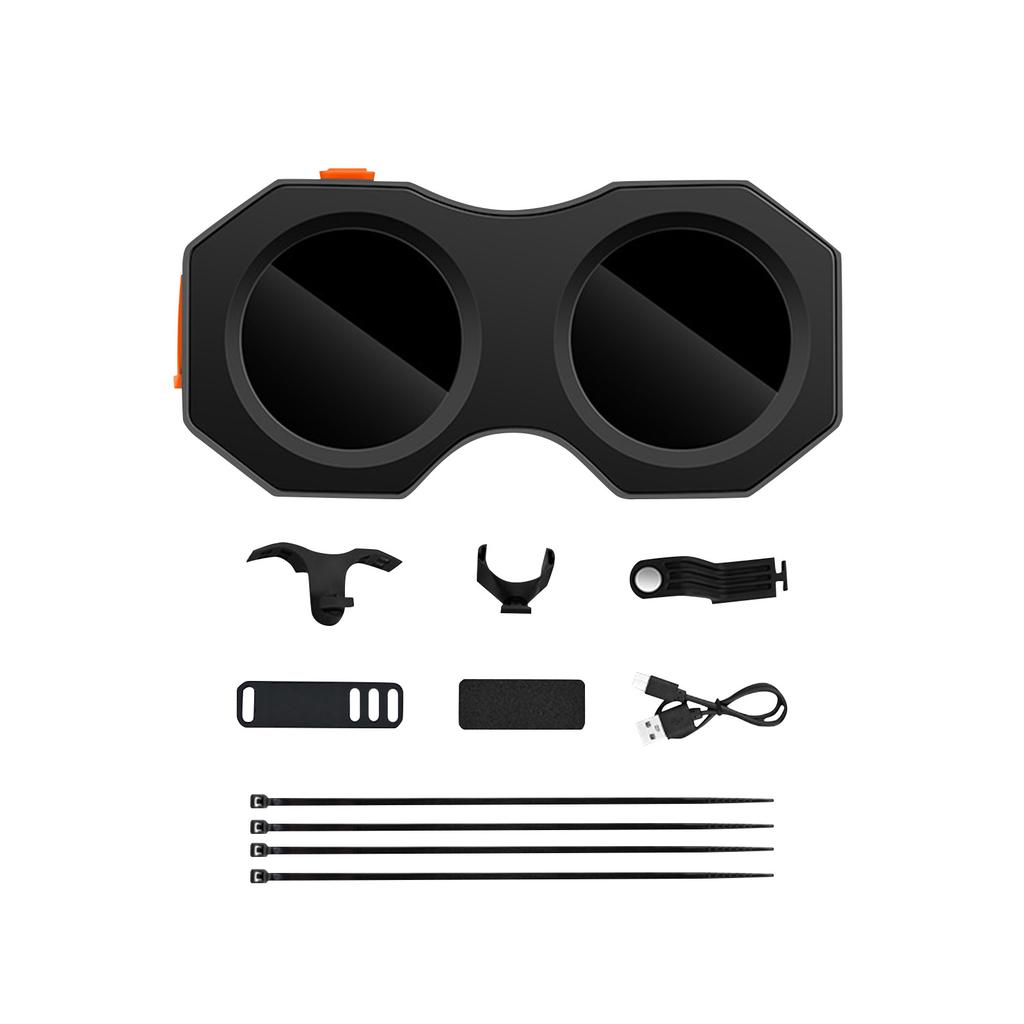 Devil's Eye LED Bike Light - 82 Modes APP Control 3D Lens, USB Rechargeable Tail Light With 2 Installation For Safety & Decoration On E-