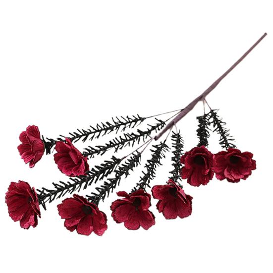 1 Bouquet Fake Flower Realistic Long Lasting Long Stem Practical 8 Heads Daisies Flower Home Decor Fake Bouquet for Garden