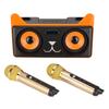 Karaoke Speaker HIFI Portable Cute Desk Speaker with 2 Wireless Microphone for Family KTV