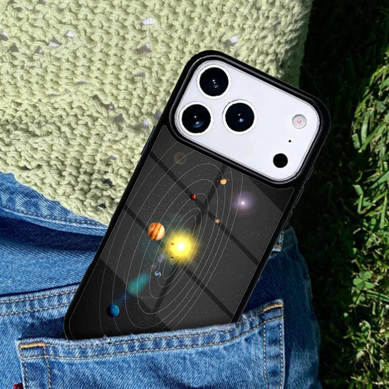 Space Planets Solar System Phone Case For iPhone 17 AIR 16 Pro Max 15 14 Pro 11 12 13 Shockproof Silicone Cover