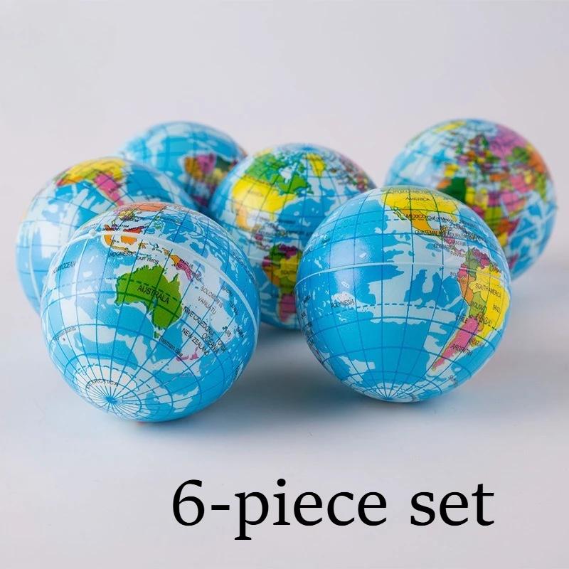 

Іграшка для вигулу домашніх тварин у формі Землі, 6 шт., м який ПУ-піна, м яч для кидання та ловіння для тренувань на свіжому повітрі, інтерактивна гра, розваги