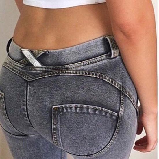Bubble Butt Jeans Women's Fitness Pants 