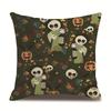 Halloween Linen Pillow Cover Printed Pillow Cover