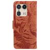 For Motorola Edge 50 Ultra 5G/Moto X50 Ultra 5G Case Tiger Imprint PU Leather Flip Phone Cover