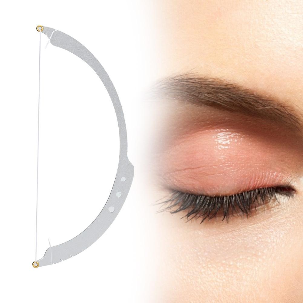 Microblading Line Marker Ruler Eyebrow Tattoo Measuring Tool With 10pcs Thread Lines (Black)