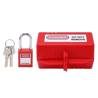 Kit de bloqueo de seguridad para enchufes de alimentación con candado de 38 mm y 1,5 pulgadas de largo para aires acondicionados, televisores y otros aparatos.