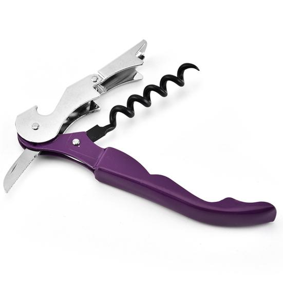 Otvírák na červené víno Ergonomická rukojeť s vysokou pevností odolná proti korozi Skládací nerezový ruční otvírák 3 v 1 vývrtka s řezačkou Domácí potřeby