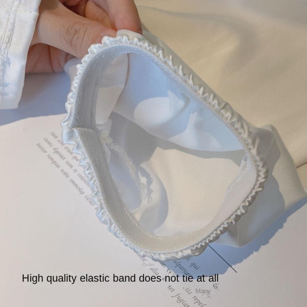 Pearl Silk Fabric Sleeves Thin Yarn Arm Sunscreen Covers Trendy Breathable Long Arm Sleeves  Women