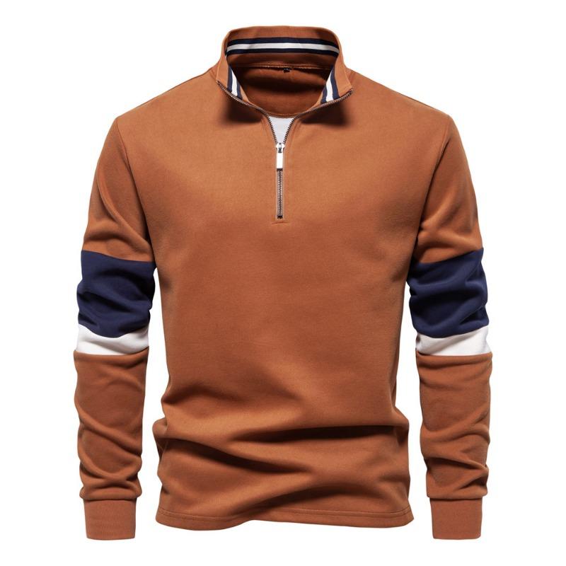 

Men’s Euro Fit Colorblock Long Sleeve Polo Sweatshirt XXL хаки