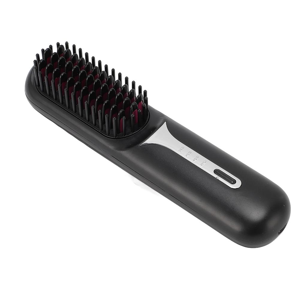 Cordless Hair Straightening Comb Rechargeable Negative Ions Quick Heating Hair Straightener Brush