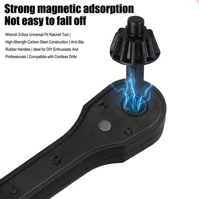 2-In-1 Drill Chuck Ratchet Wrench Two-way Quick Change Adapter Spanner Universal Double Head Chuck Key Replacement Tool