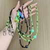 Anti Loss Mobile Phone Bead Chain Colorful Butterfly Mobile Phone Lanyard  Mobile Phone