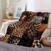 Leopard Print Home Customize Your Name Blankets Soft Comfortable Lightweight Blanket For Picnic Sofa Office Bed Living Room Perfect Gift For Friends