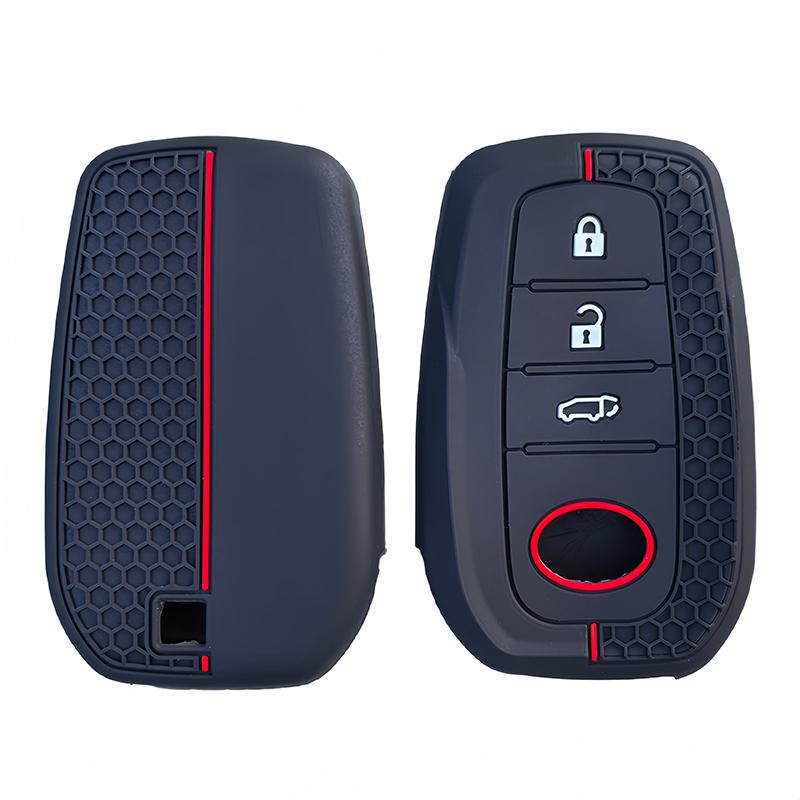 Silicone Car Key Case Cover For Toyota Land Cruiser 200 300 Prado Crown Tlk 200 Yaris Cross Hilux Innova Fortuner Camry 55 Key