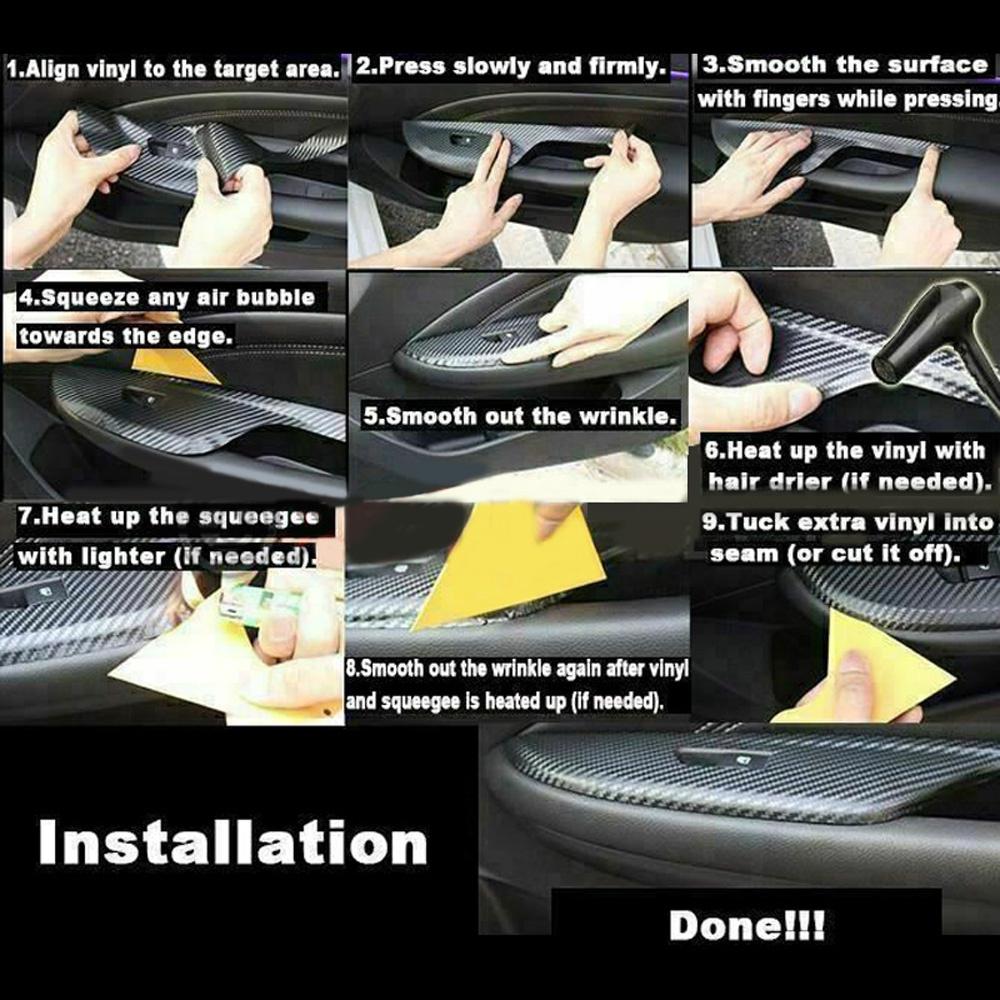 3D Ochranný polep z karbonových vláken na interiérové lišty pro BMW E90/92/93 05-12