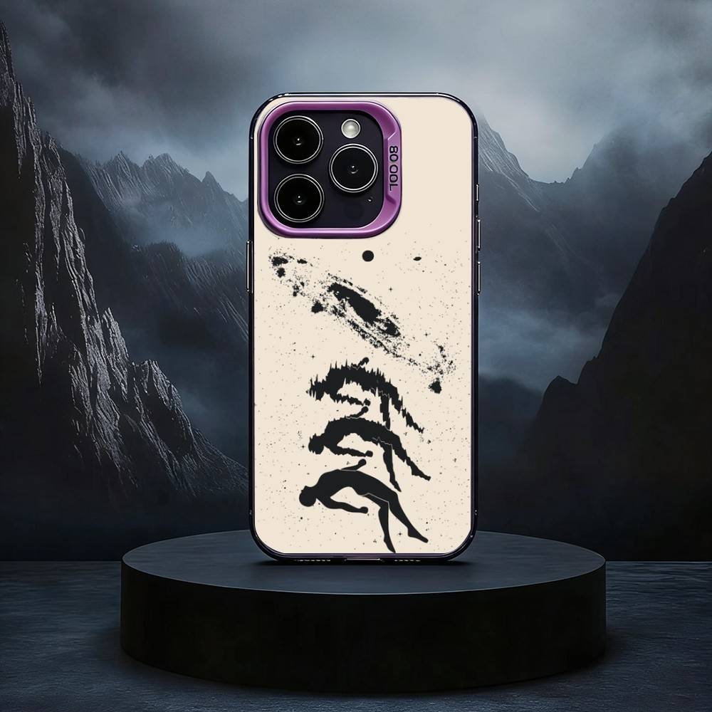 S-Surreal F-Figure A-Art Phone Case For iPhone17,16,15,14,13,12,11 Plus,Pro Max Black Candy Silver Phone Case