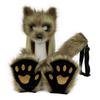 Halloween Beastman Cat-Fox Plush Mask & Gloves Cosplay Set