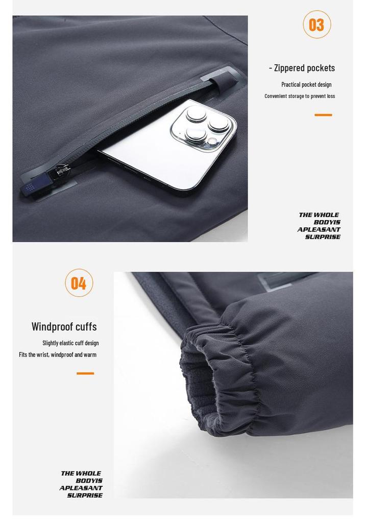 Men's Double-Sided Wear Stand-Collar Jacket - Warm, Windproof, Waterproof for Autumn/Winter