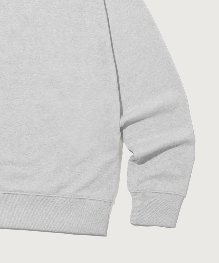 Champion Small Logo Loose Fit Zip-Up Hoodie Light Grey