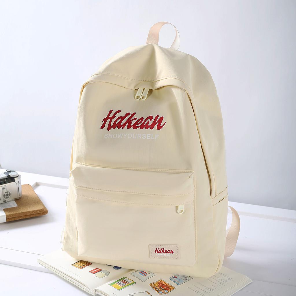 Schoolbag1011 New Backpack Letter Print Middle School School Backpack Japanese Trendy High School and College Student Travel Backpack