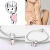 Fit Charms Fororiginal Bracelet Diy Pink Ponytail Little Girl Boycopper Jewelry Making For Women Giftnew