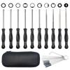 Carburetor Screwdriver Kit with Cleaning Brush & Storage Bag Carburetor Adjustment Repair Tool Motorcycle Tool Accessories