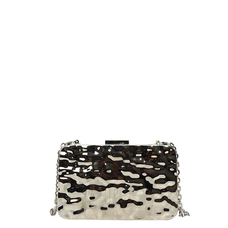 Acrylic shell bag 2025 new European and American fashion ice crack net red single shoulder women's chain dinner bag tide
