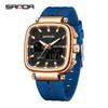 SANDA 6282 Fashion Luxury Men's Electronic Watch Dual Monitor Sports Waterproof Night Light Men's Electronic Watch