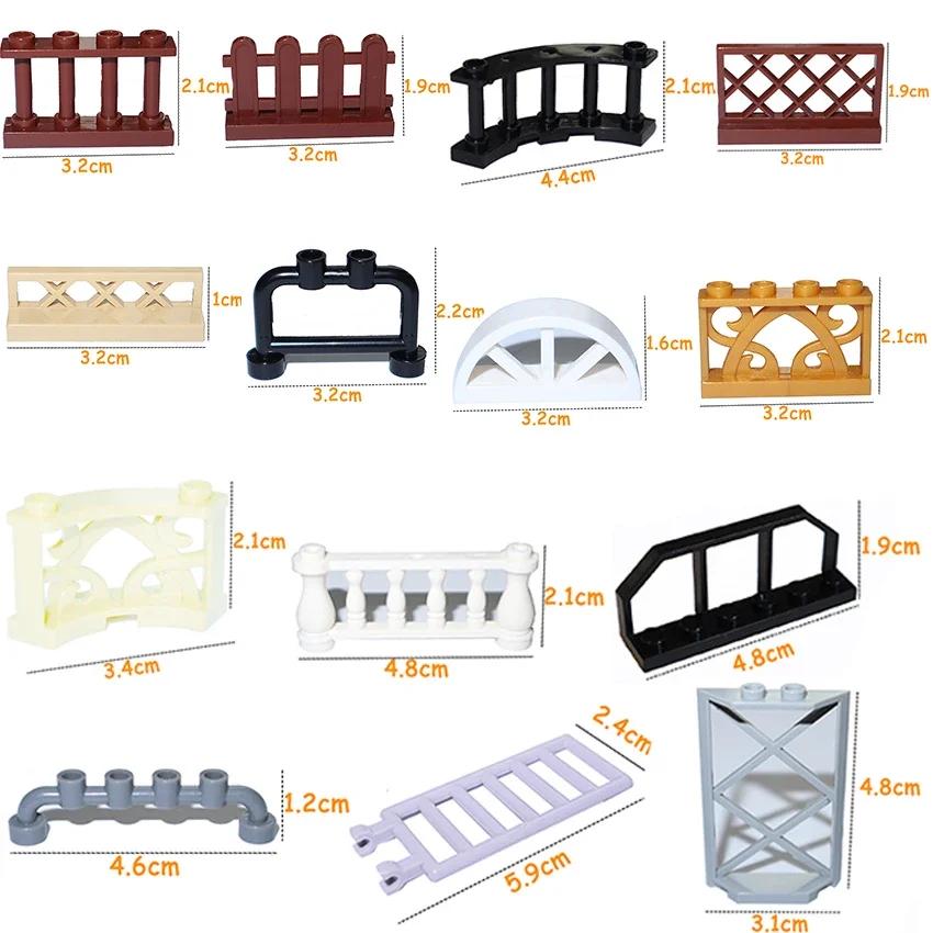 Building Block City Accessories MOC Part Fence Railing Stair Barrier Ladder Guard Bar Castle Garden Farm Military Assemble Brick